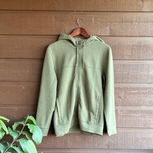 Abercrombie & Fitch Olive Zip-Up Sweater